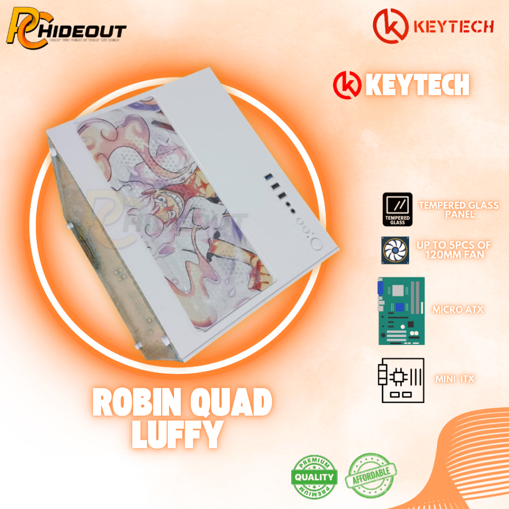 Keytech Robin Quad Dual Tempered One Piece Luffy MATX Dual Chamber ...