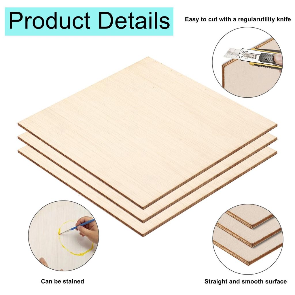 thumbnail image 2 of 5pcs Balsa Wood Sheets 200x100x1.5mm – Wooden Plates For House Ship Craft Model DIY 2 of 6
