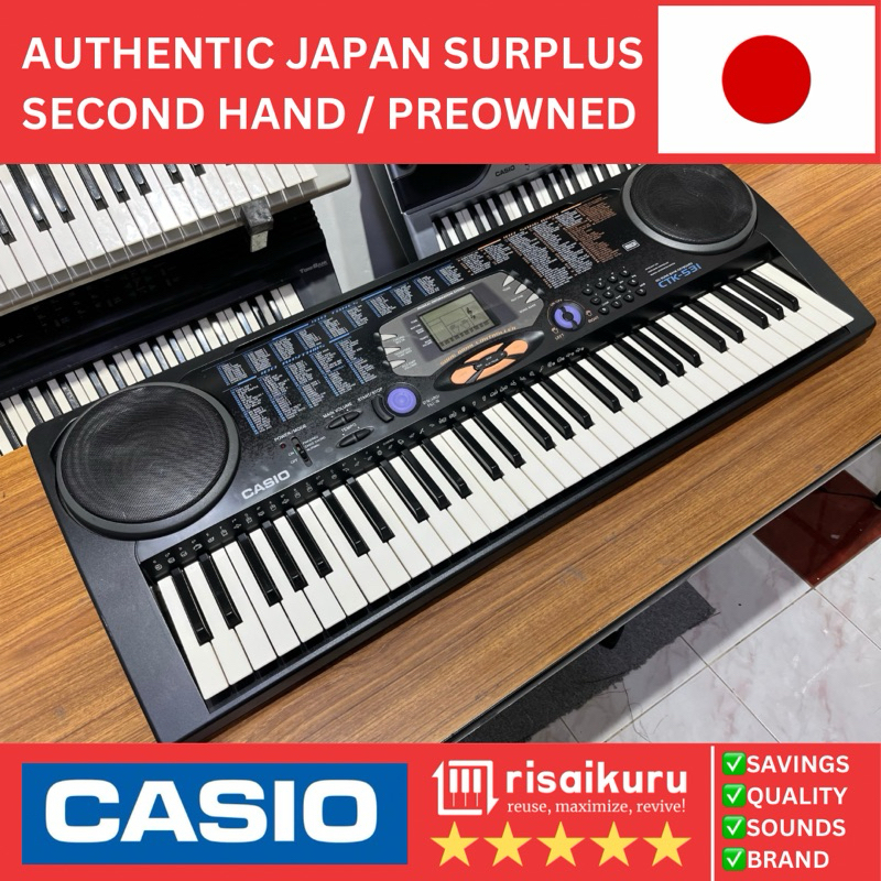 CASI0 CTK-531 Keyboard Piano Organ 61 Keys – Japan Surplus with MIDI and  100 Songs