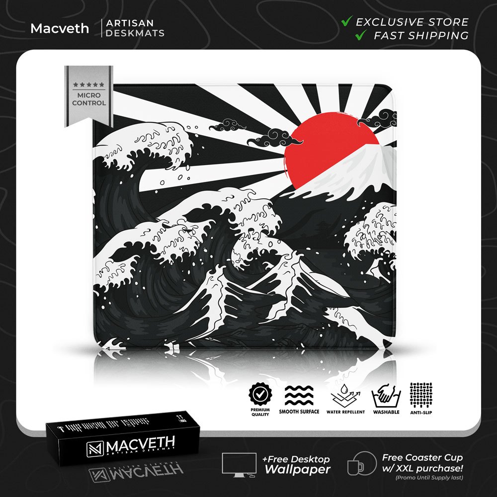 Macveth Mousepad | NAMI | 450x400x4mm Micro Control | Gaming Mouse pad ...