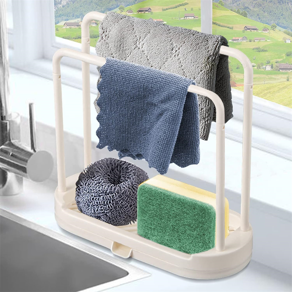 Kitchen Rag Storage Rack Organizer Kitchen Drain Rack Dishwasher Cloth ...