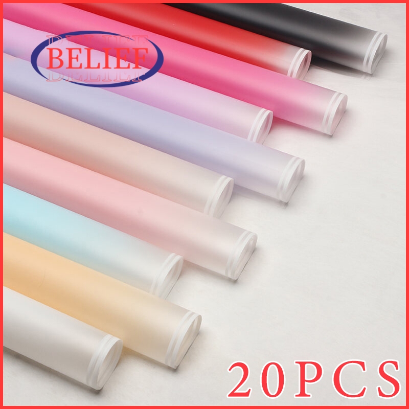 20PCS Gradient Flower Wrapper Bouquet Flower Waterproof DIY Gift ...