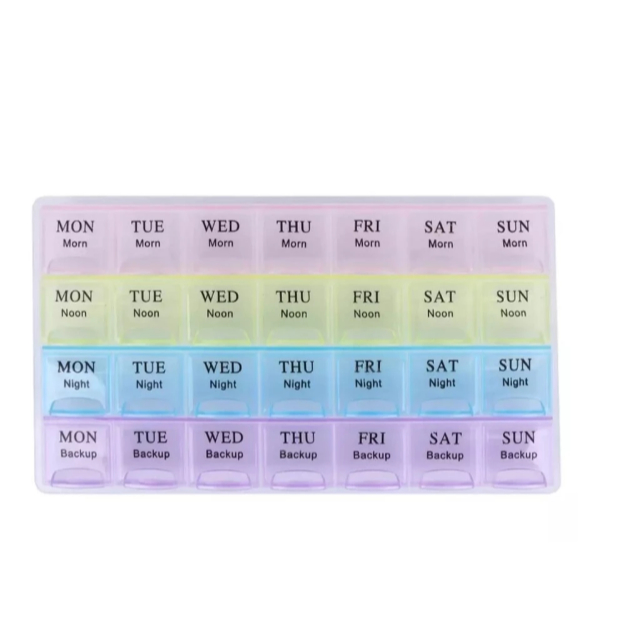 7 Days Weekly Tablet Pill Box Holder Medicine Storage Organizer ...