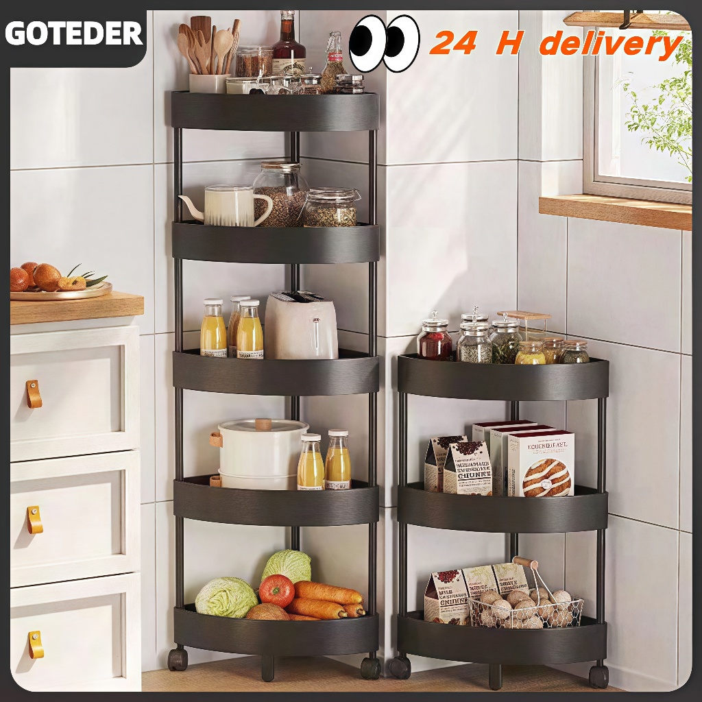 GOTEDER Bathroom Organizer Rack Toiletries Organizer Comfort Room ...