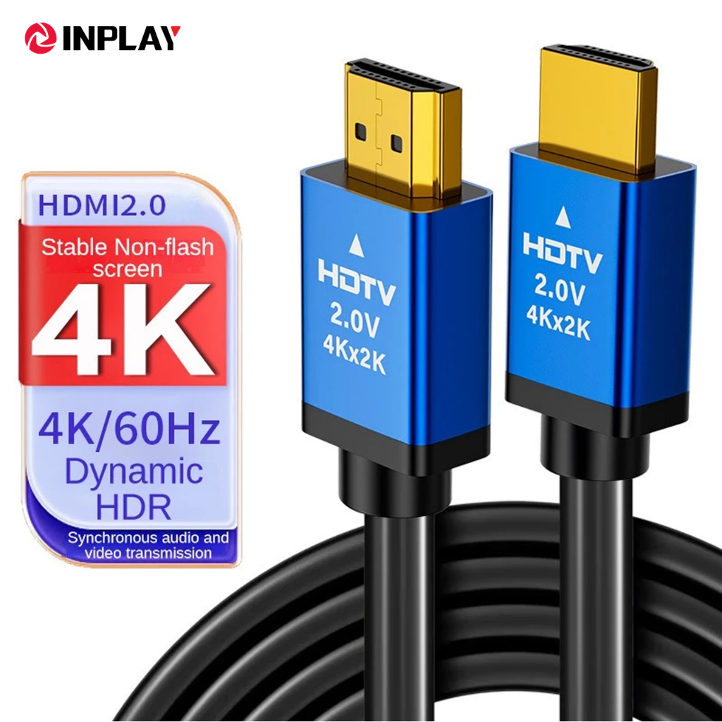 4K HDMI 2.0 Cable Golden-Plated High Speed 18Gbps Supports 4K 60Hz ...