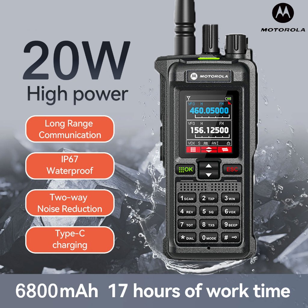 MOTOROLA GT12 Walkie Talkie Waterproof IP67 Walkie-talkies Long Range ...