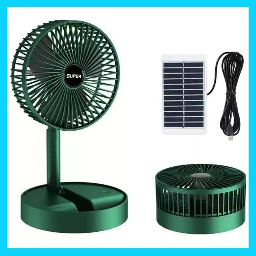 Lucky Solar USB Rechargeable Fan Office Household Folding Telescopic ...