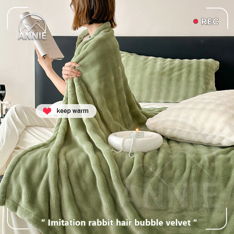 Velvet Fleece Blanket Microfiber Fluffy Blanket Sofa King Size Throw  Blanket for Couch Bed Kumot