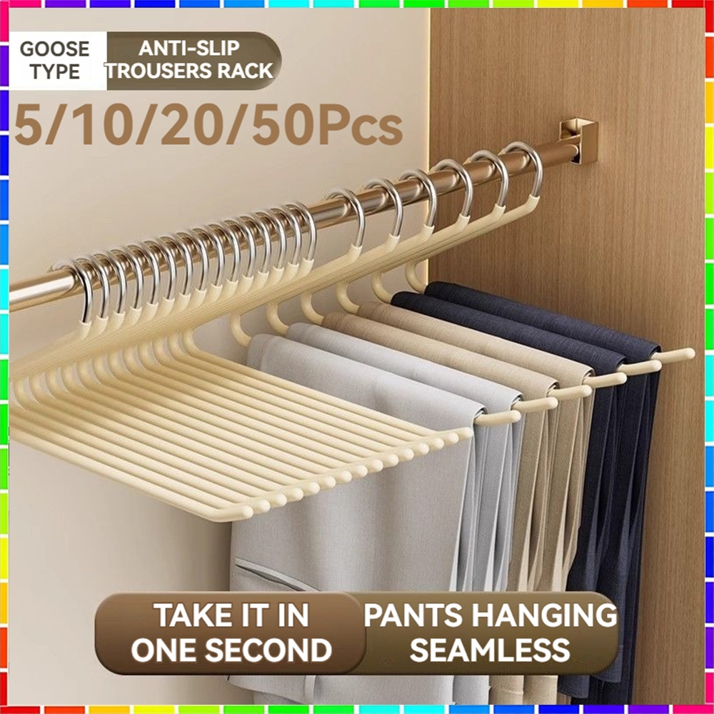 Goose Type Dip Plastic Pants Rack Wardrobe Dormitory Telescopic Z Type ...