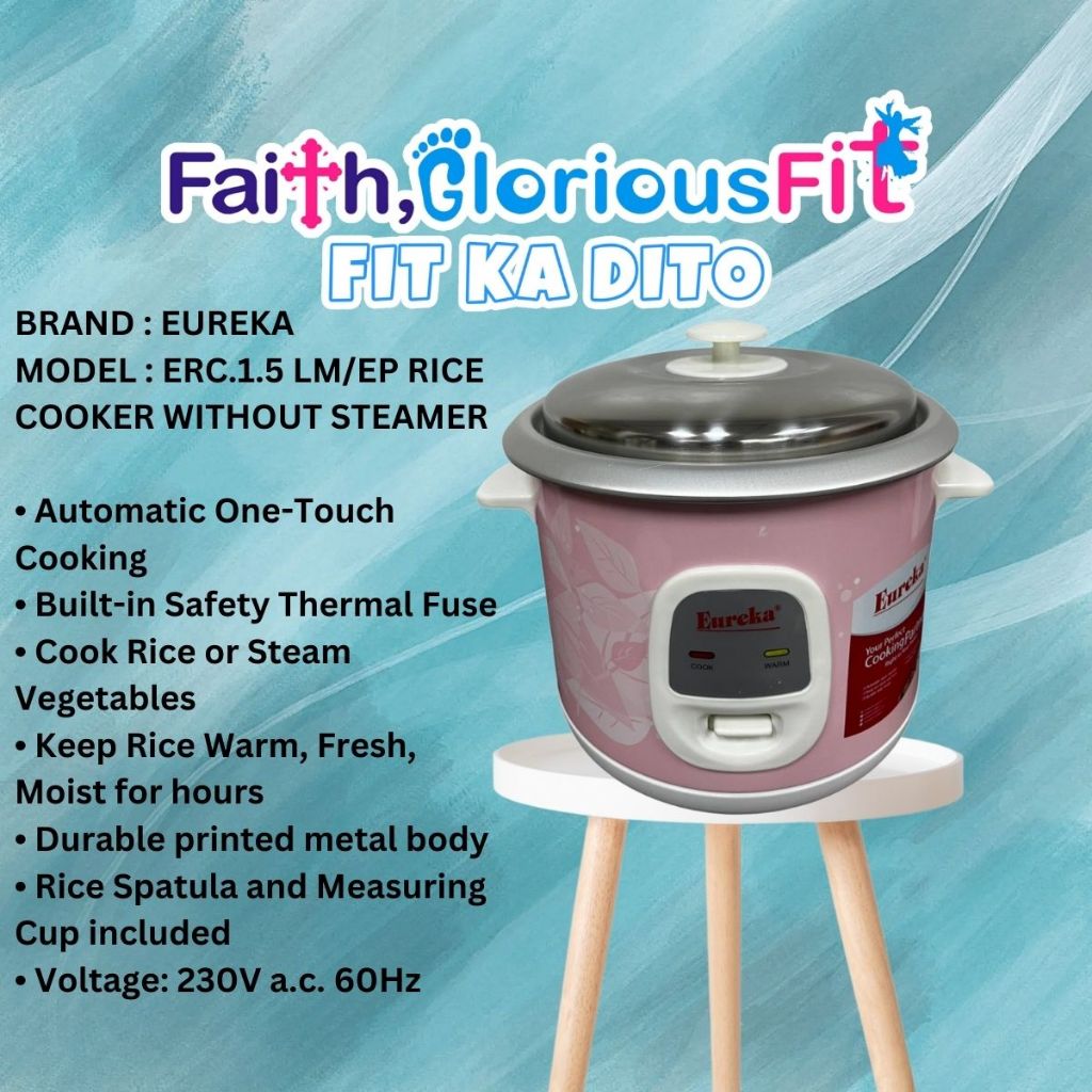 EUREKA ERC.1.5 LMEP RICE COOKER WITHOUT STEAMER | Shopee Philippines