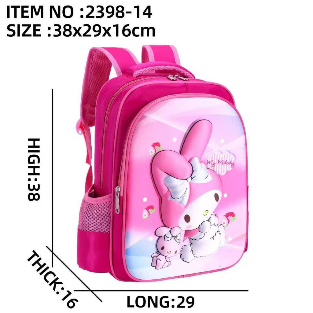 PALAY School Kids Backpack with 3D Batman Hard Shell and Padded Straps Red for 3–6 Years