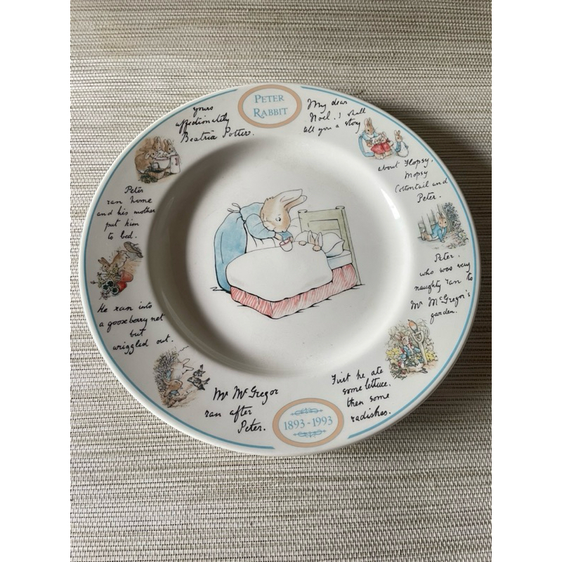 Wedgwood Peter Rabbit Beatrix Potter ‘90’s Bone China Big Plate ...