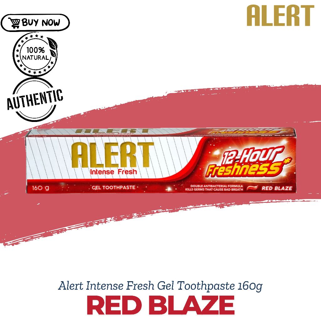 Alert Intense Fresh Red Blaze Gel Toothpaste 160g | Shopee Philippines