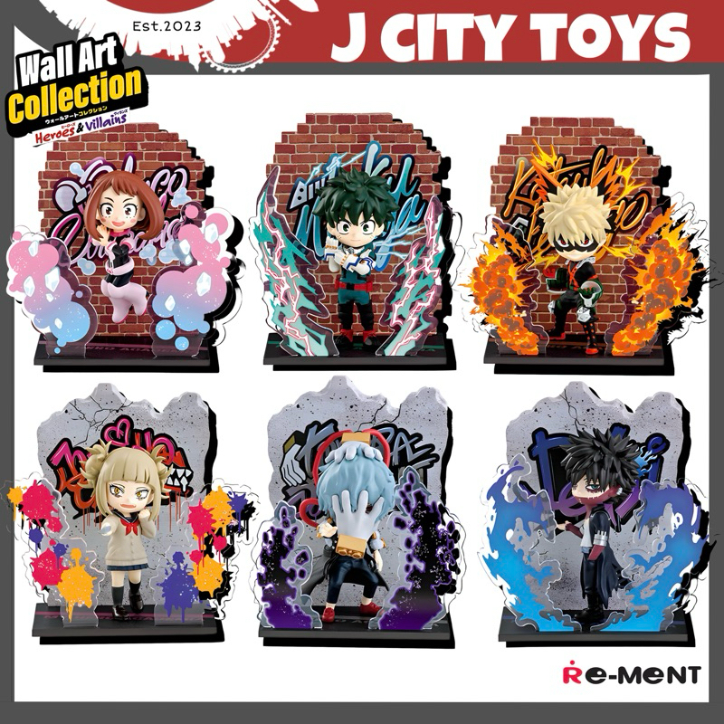 Re-Ment My Hero Academia Wall Art Collection Heroes & Villains Figure ...