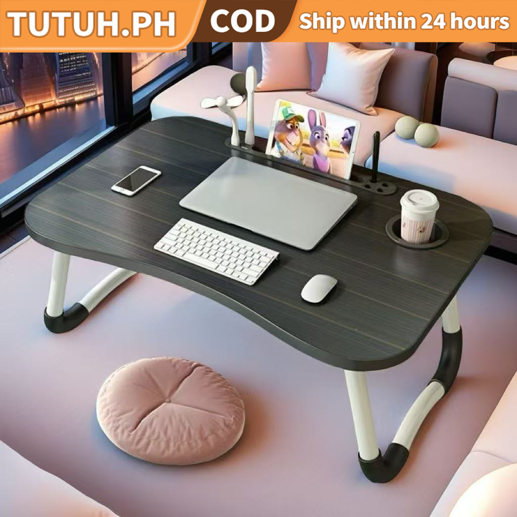 ️⚡COD⚡ Foldable Lazy Bed Desk Portable mainstay Laptop Table Study ...