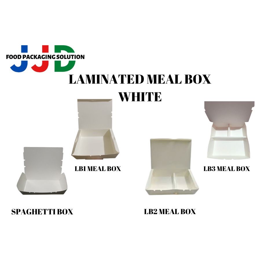 LAMINATED WHITE MEALBOX(PAPER BENTO) | Shopee Philippines