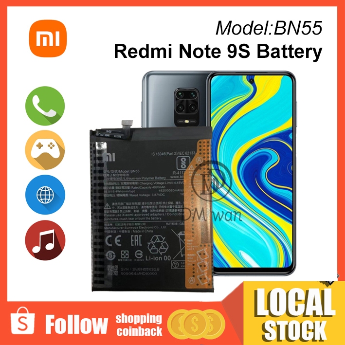 Xiaomi Redmi Note 9 S Note 10 Pro Battery Model BN53 High Quality ...