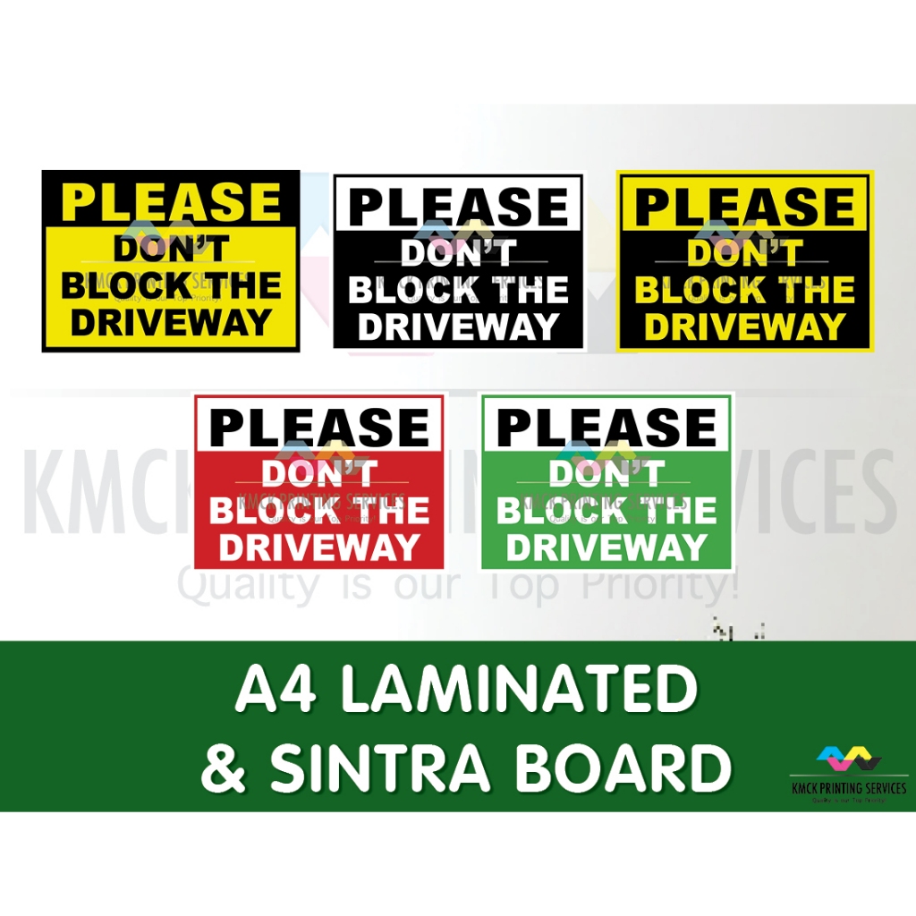 Please Don't Block the Driveway Signage | Shopee Philippines