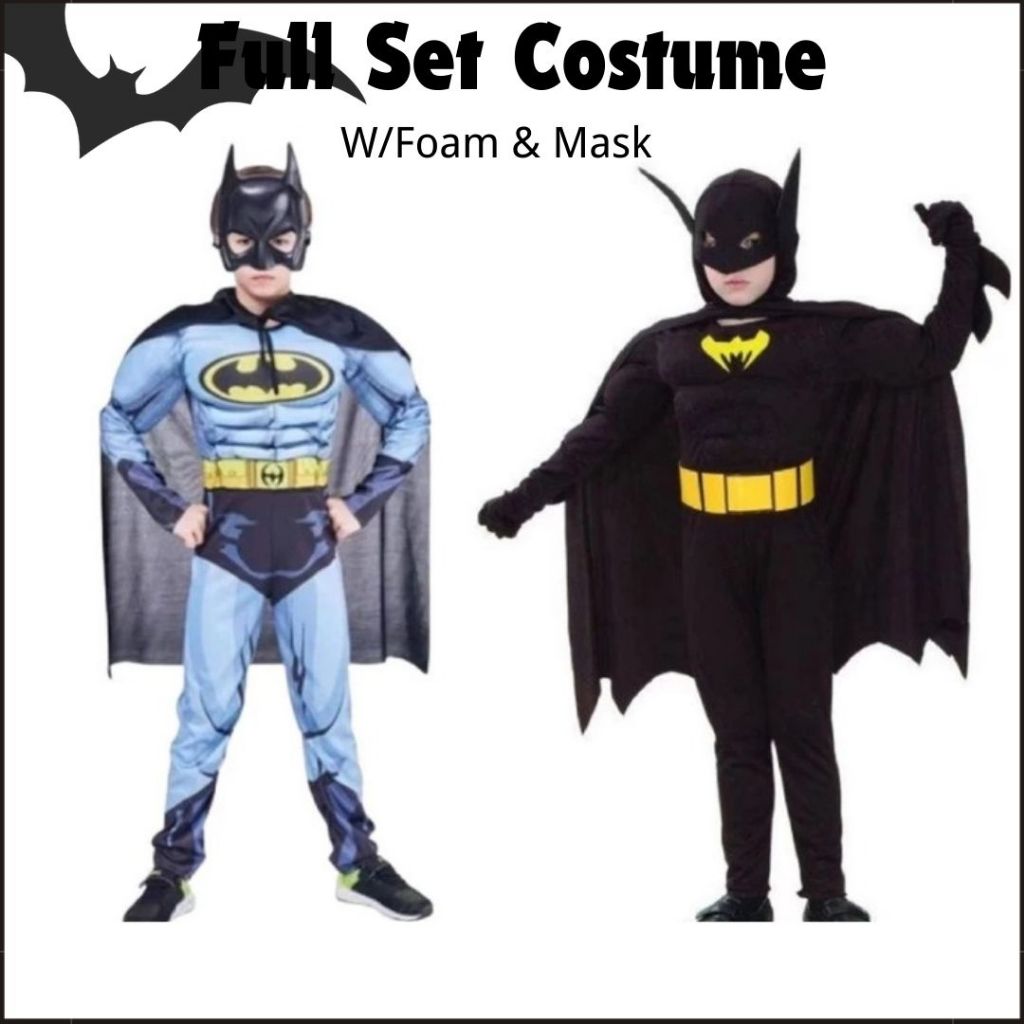 [BPN] Super Hero 3D Bat-man W/Foam $ Mask For Kids(4-12yrs old ...