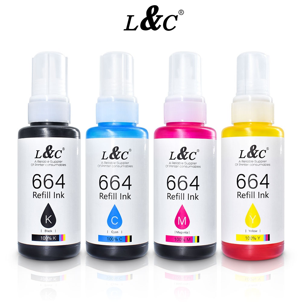 L&C Refill ink 664 Ink Dye Ink For Printer L120 L121 L101 L210 L360 ...