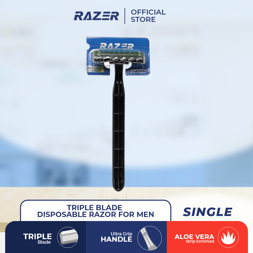 Razer Triple Blade Disposable Razor For Men (Singles) | Shopee Philippines