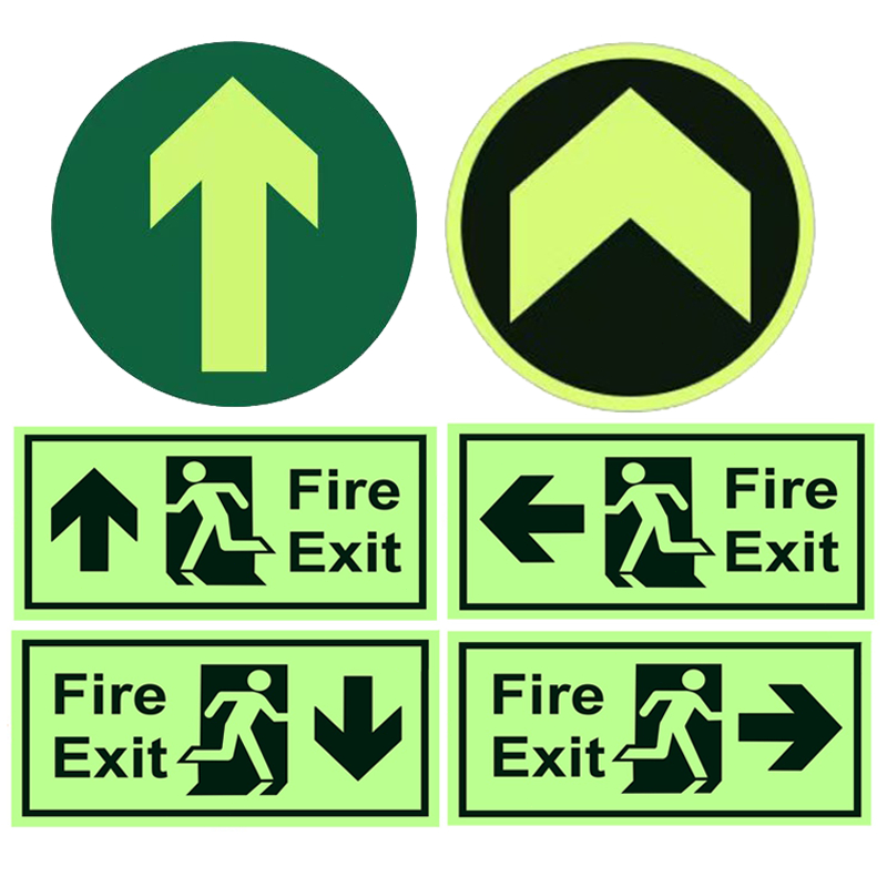 Luminous Emergency passage sign sticker Fire passage stickers Floor ...