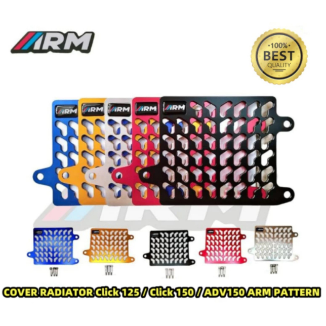 【24H Ship】ARM ALUMINUM RADIATOR COVER PRAY PATTERN (NMax v1 v2 / Aerox ...