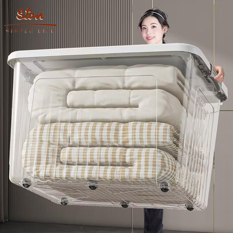 STON Transparent Storage Box Home Stackable Organizer Container ...
