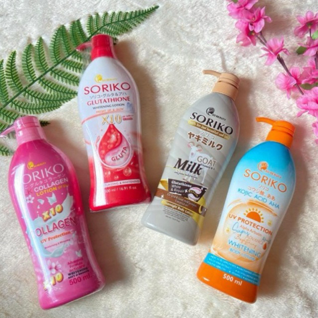 100% Authentic Soriko Milk Collagen Lotion 500ml 50 SPF++ 10x UV Protection  | Shopee Philippines