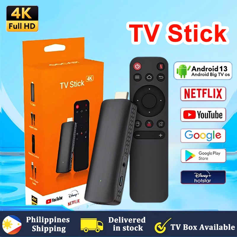 4K HD TV Stick Android 13 With Google Netflix Disney Smart TV Media ...