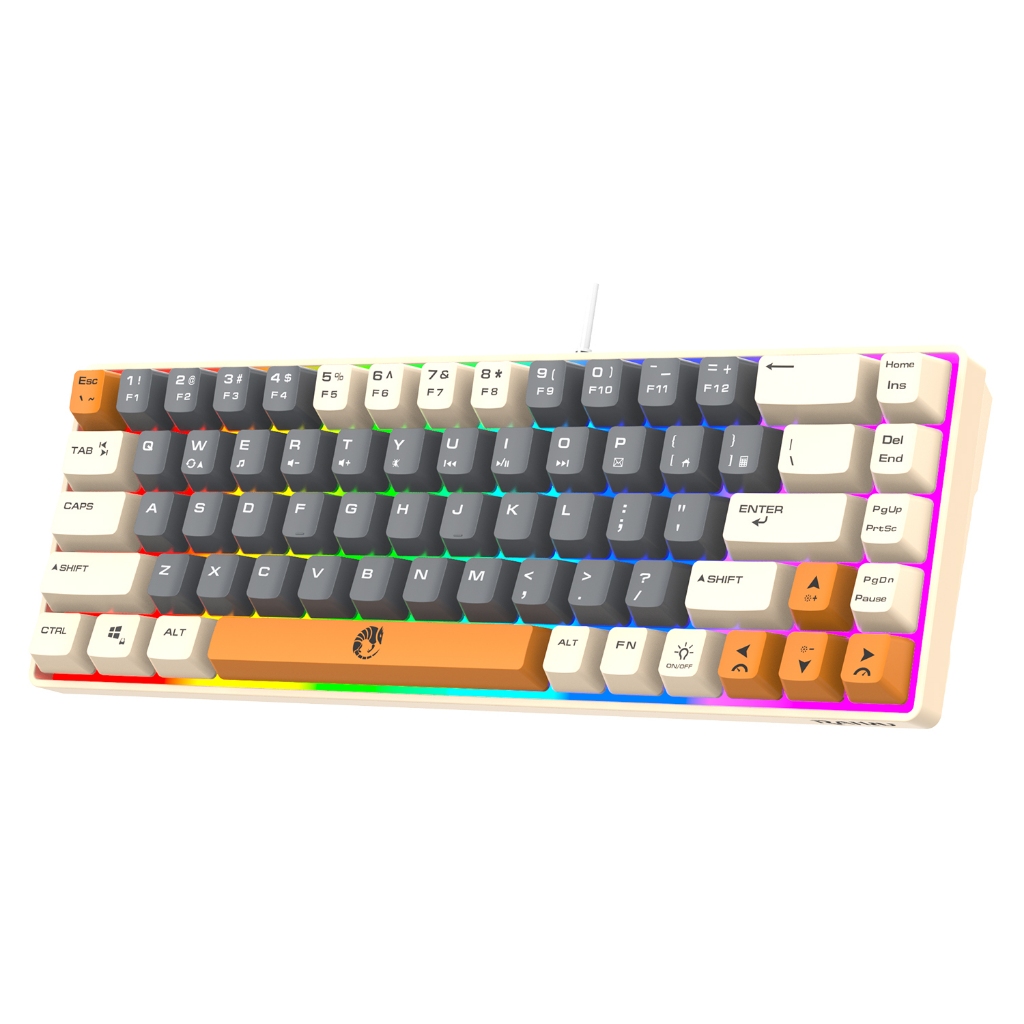 Zeus x RAIKU K68 68-Key Compact RGB Gaming Keyboard with 3 Keycaps ...