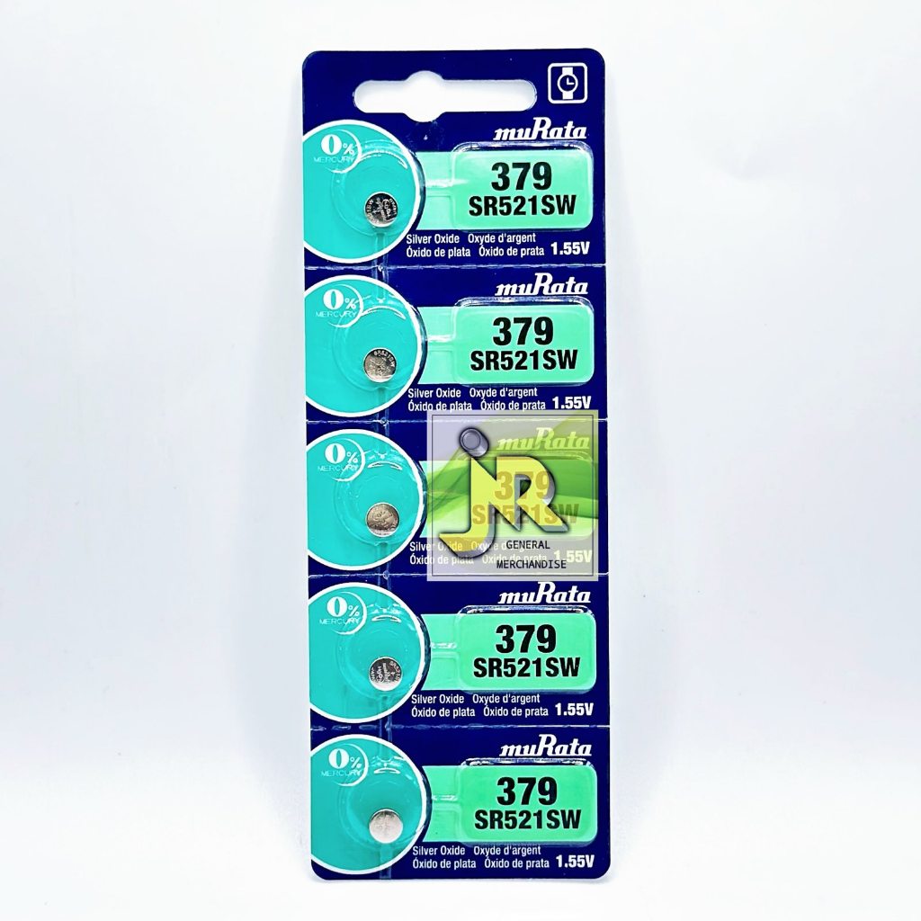 Murata SR521 SW 379 16mAh 1 55V Silver Oxide Button Cell Battery 5 