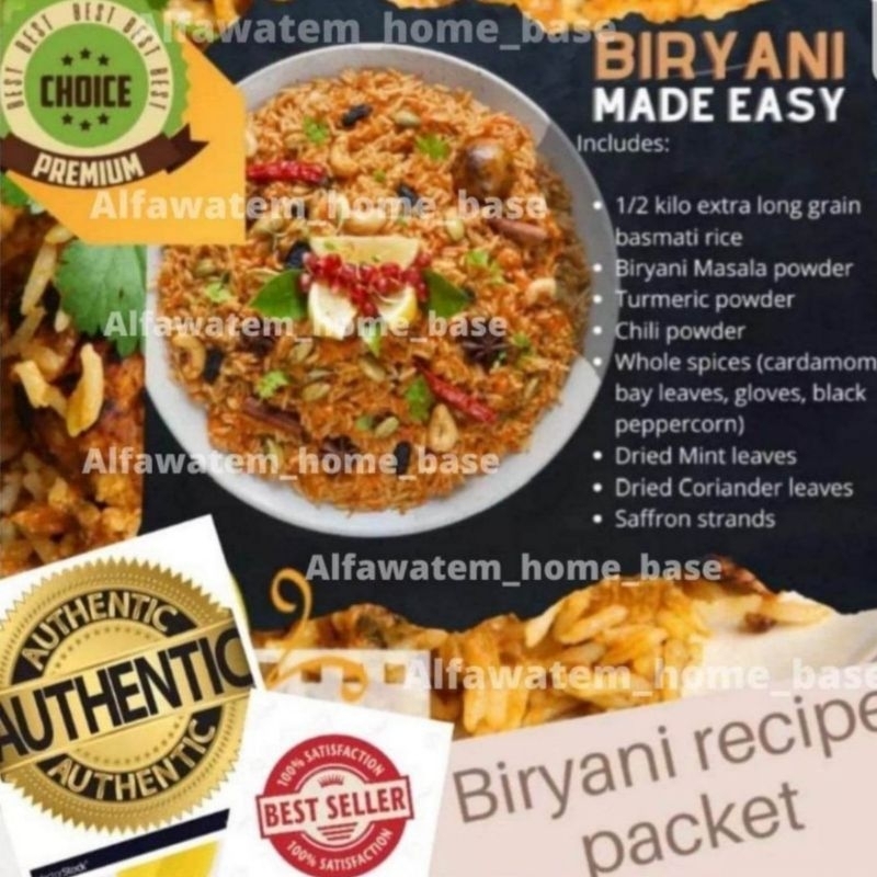Biryani Pack 500g Basmati Rice and Spices complete set (for 3-6 pax ...
