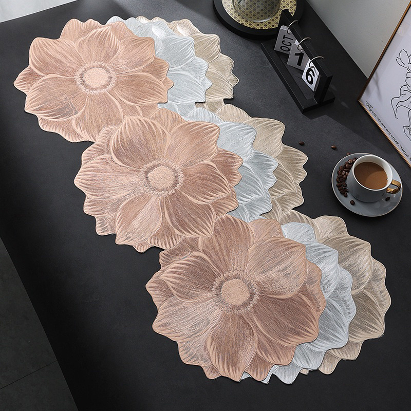 PVC Orchid Flower Tablecloth Pad - Exquisite Design Suitable for Home ...