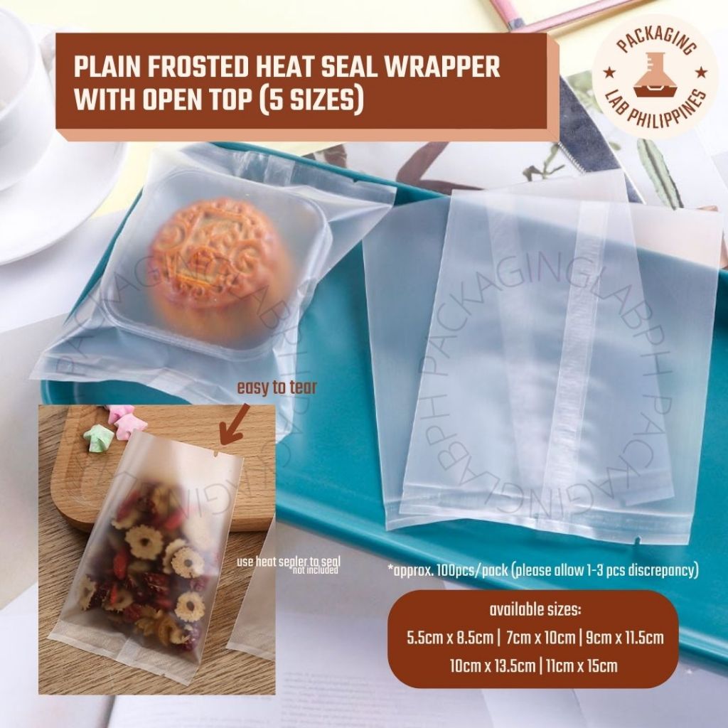 100pcs Plain Frosted Matte Heal Seal Wrapper with Open Top Packaging ...