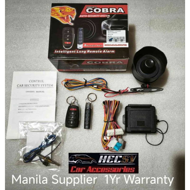 Cobra Alarm Security 1Yr Warranty Mirage Eon Accent Sentra Lancer Vios ...