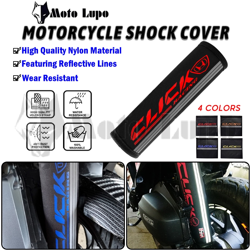 Motorcycle Honda Click Shock Cover 1PC With Reflective Strip Dust Cover ...
