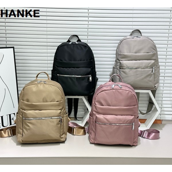HANKE Nylon Backpack Medium Capacity School Travel Waterproof Bag ...