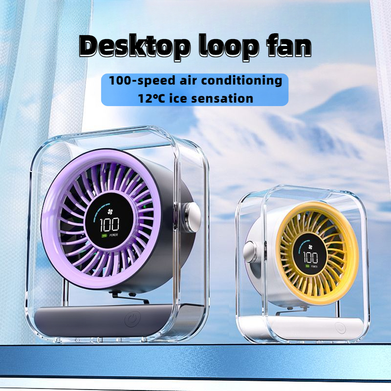 Desktop Fan Turbo Mini Fan With Digital Display Adjustable Supporting ...