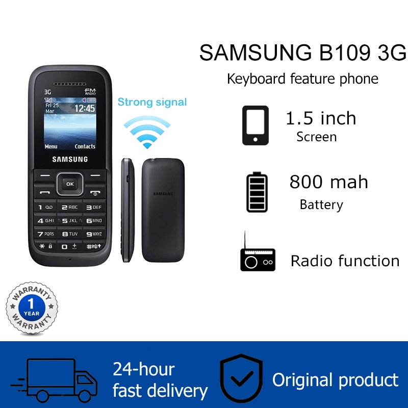 new Original SAM B109 keypad cellphone keypad phone single card basic ...
