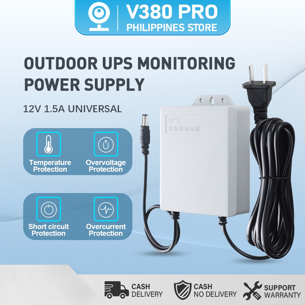 V380 PRO 12V Mini UPS Battery Backup for CCTV Camera and WiFi
