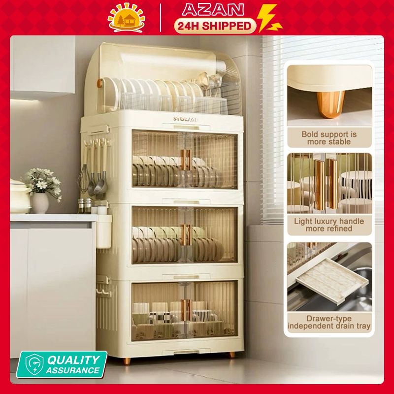 Plastic Dish Rack With Cover Kitchen dish Plate Organizer Drainer ...