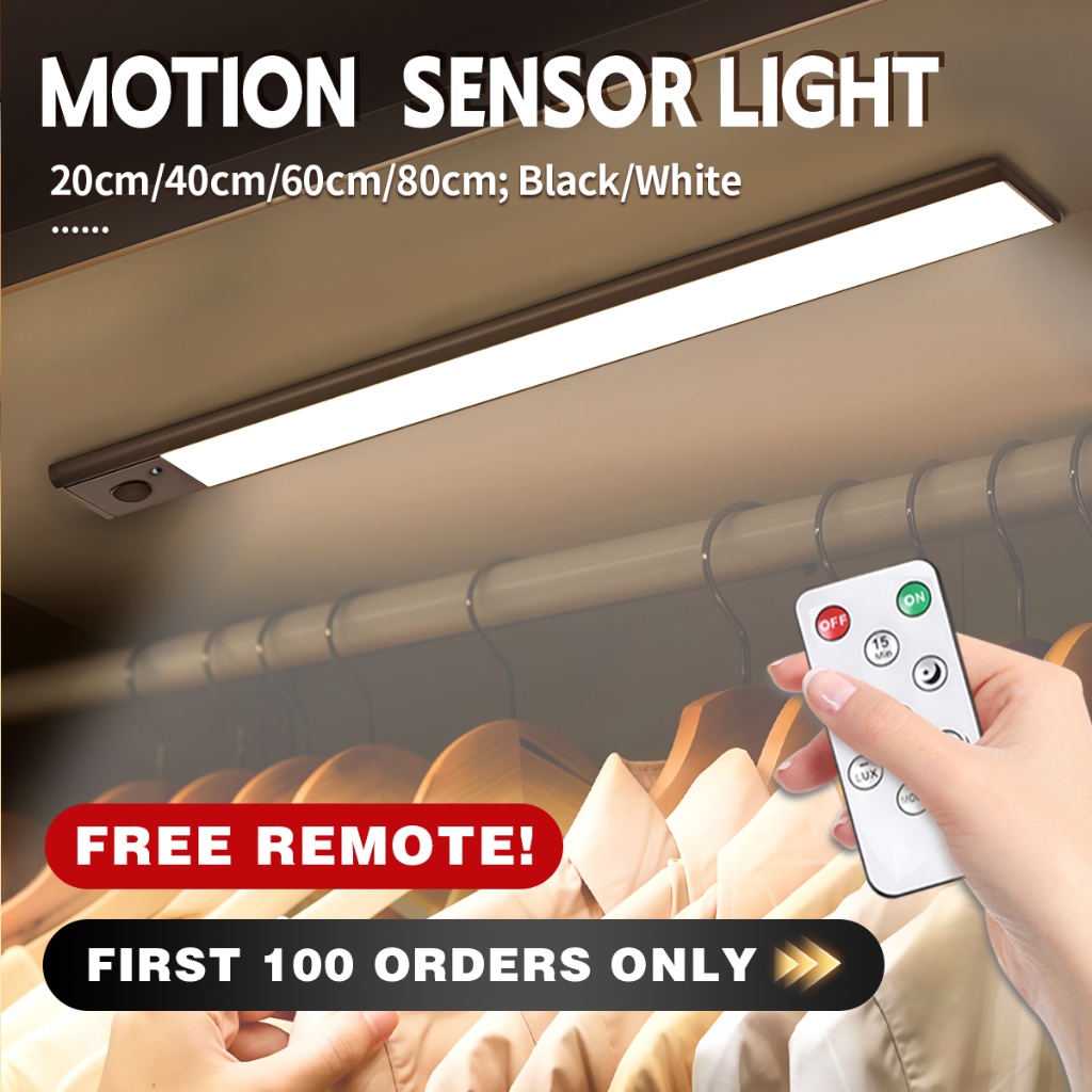 LED Motion Sensor Light Rechargeable Cabinet Light for Room Clost Light ...