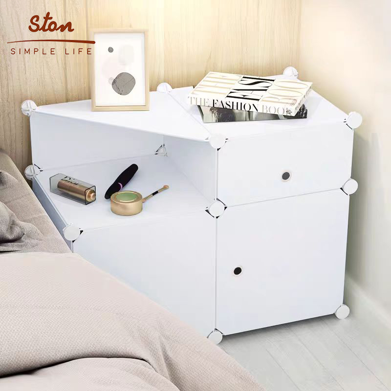 STON Bedside Table Modern Multi-Functional Storage Box Bedroom Storage ...