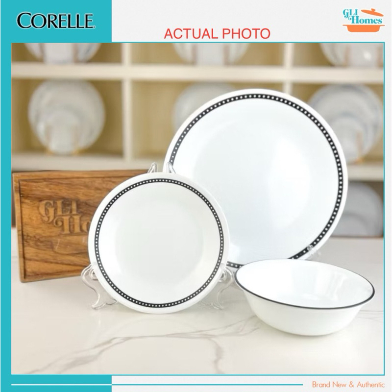 Corelle Authentic Original Black and White (Design A) Dinnerware SOLD ...