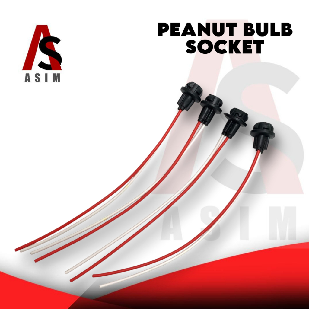 Asim Motorcycle Socket Extension LED Light Peanut Bulb Socket Wire ...