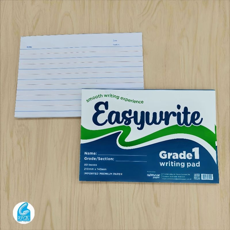 Easywrite Writing Pad Grade 1,2,3,4 - 80 Leaves- ( 2 pads) | Shopee ...