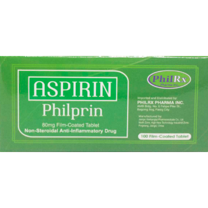 PHILPRIN ASPIRIN 80MG 100S asp spr | Shopee Philippines