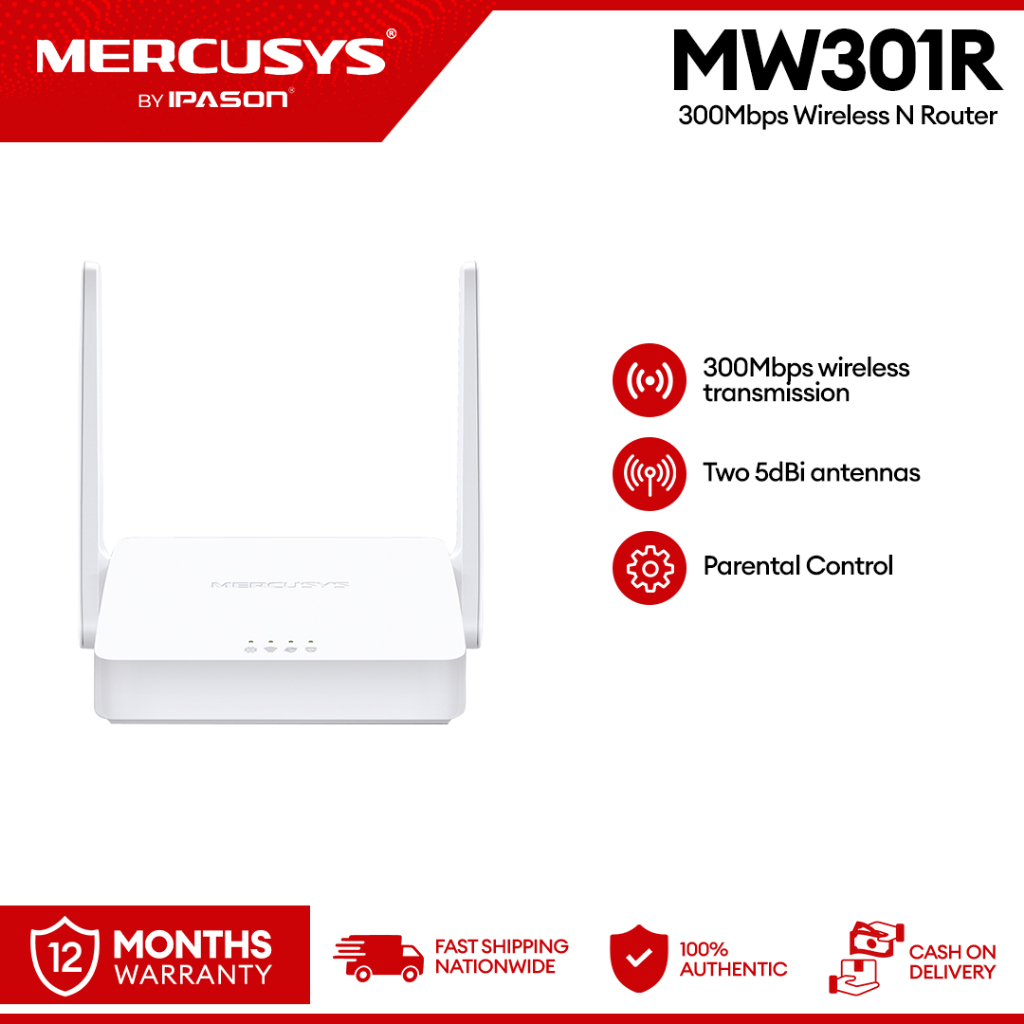 Mercusys MW301R 300Mbps Wireless N Router Wi-Fi Router | Home Office ...