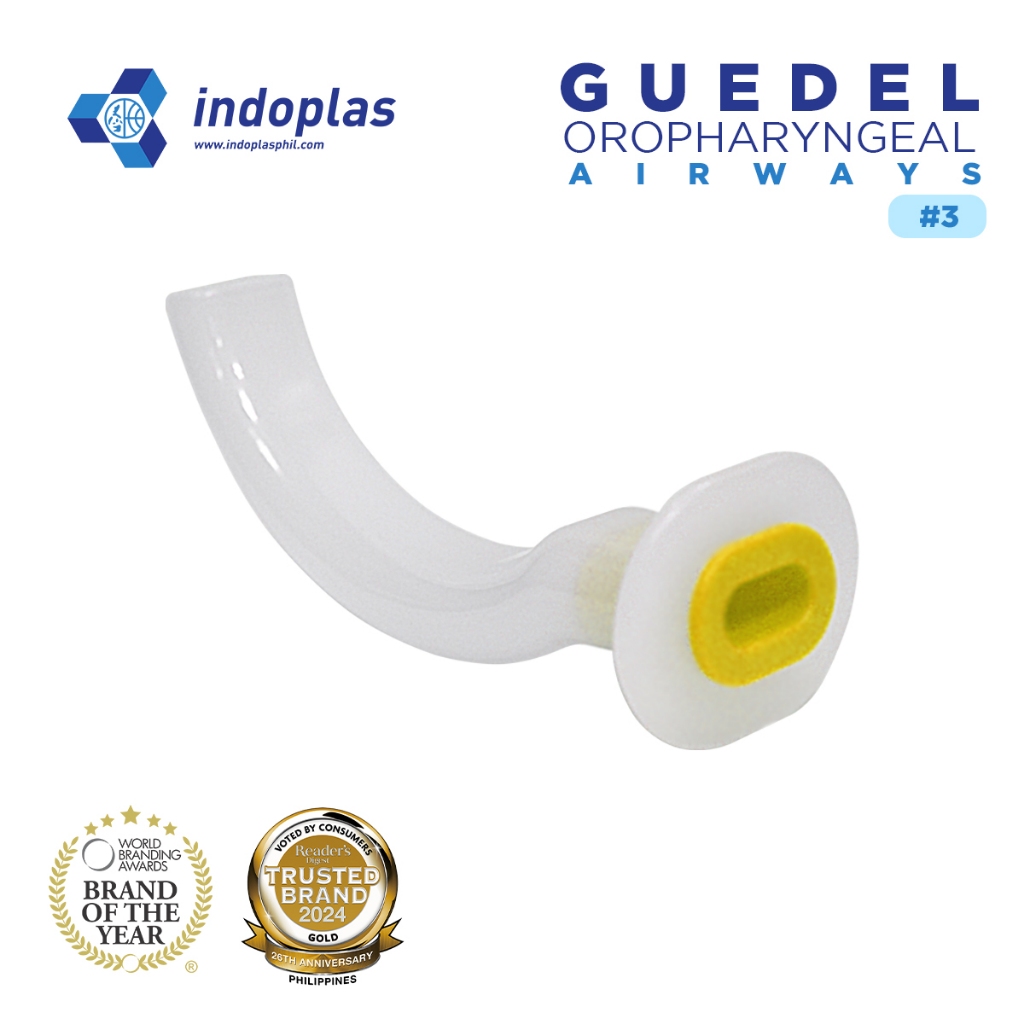 Indoplas Guedel Airway #3 Yellow - 90mm | Shopee Philippines